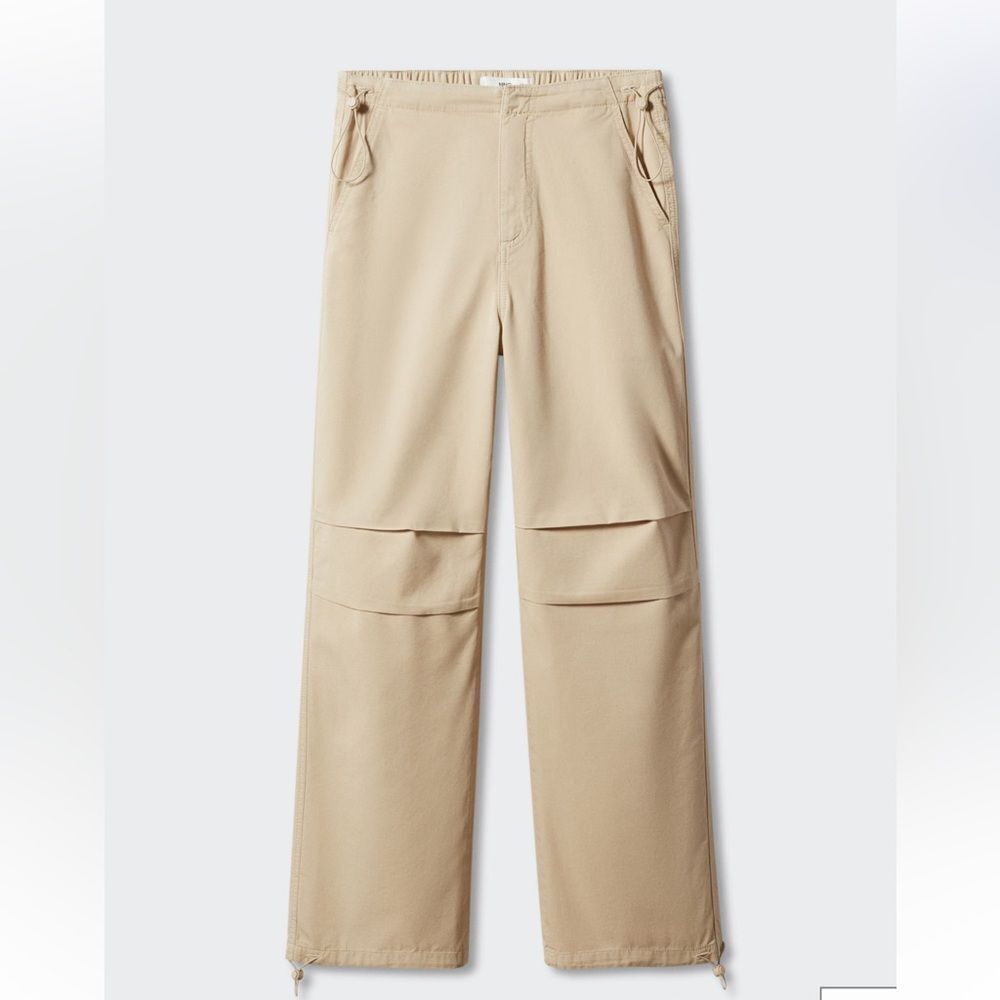 Mango Beige Jogger PARACHUTE Pants in beige size XS NWT - Picture 8 of 9